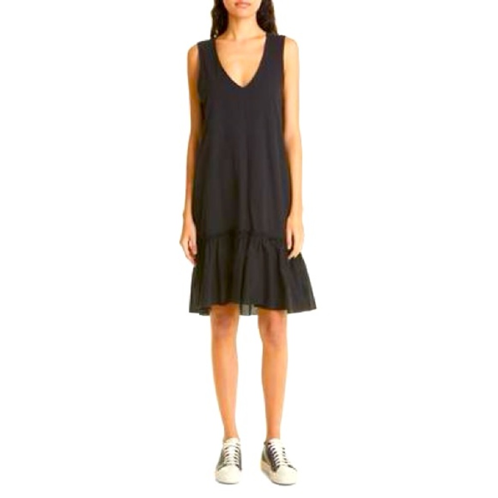 ATM - XL Women’s Cotton Slub Jersey V-Neck Dress. New With Tags.
